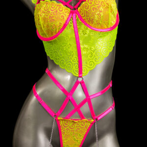 Triquini verde-fucsia