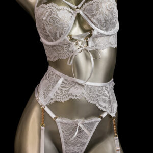 Conjunto liguero blanco