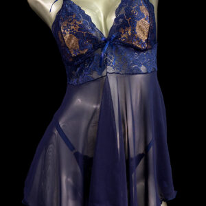 Babydoll azul dorado