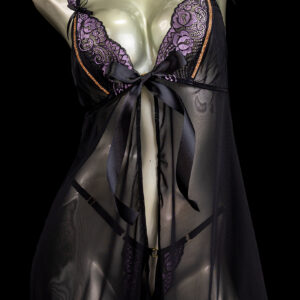 Babydoll negro lila