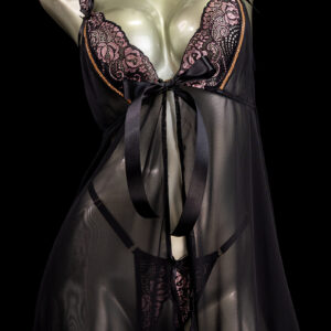 Babydoll negro rosa